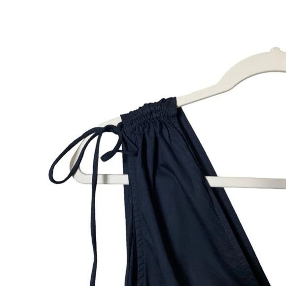 Old Navy Fit & Flare Sleeveless Tie-Shoulder Smocked Maxi Dress Size L New Black - Picture 7 of 13